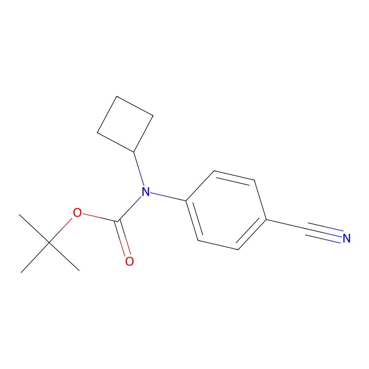 tert-butyl N-(4-cyanophenyl)-N-cyclobutylcarbamate molecular structure, CAS 2680863-14-1