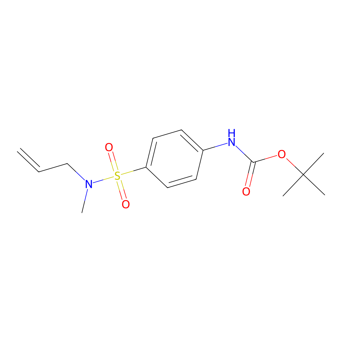 tert-butyl N-{4-[methyl(prop-2-en-1-yl)sulfamoyl]phenyl}carbamate molecular structure, CAS 2680863-15-2
