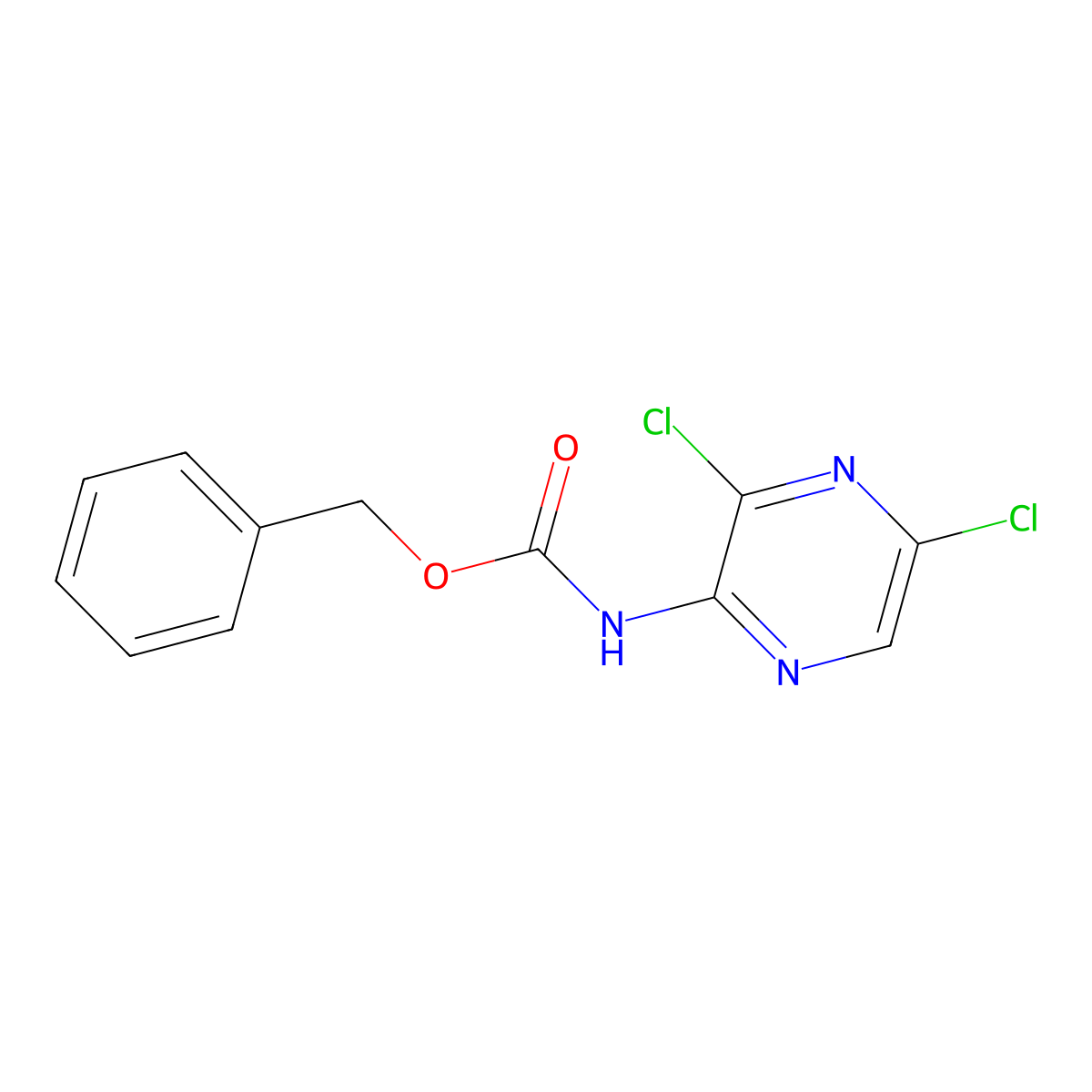 benzyl N-(3,5-dichloropyrazin-2-yl)carbamate molecular structure, CAS 2680863-19-6