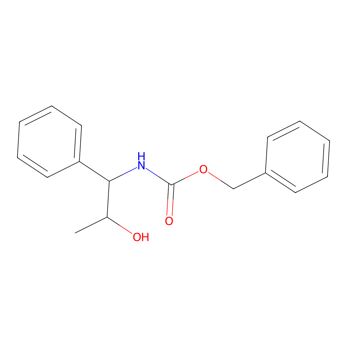 benzyl N-(2-hydroxy-1-phenylpropyl)carbamate molecular structure, CAS 2680863-26-5