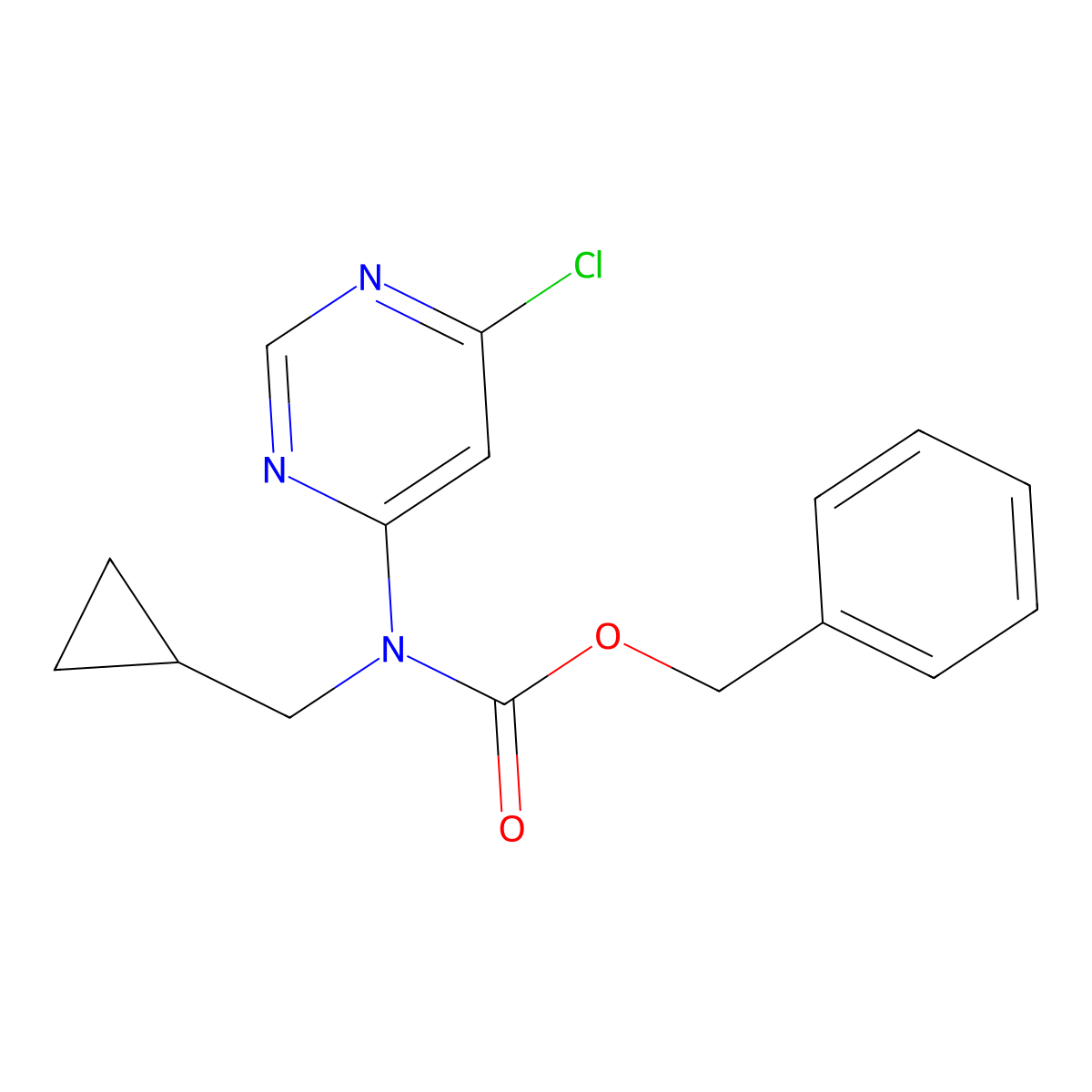 benzyl N-(6-chloropyrimidin-4-yl)-N-(cyclopropylmethyl)carbamate molecular structure, CAS 2680863-30-1