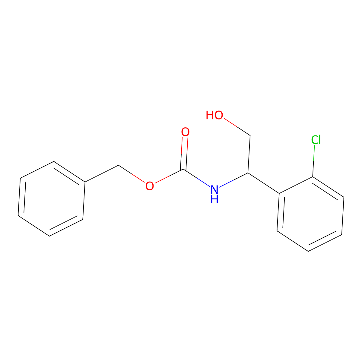 benzyl N-[1-(2-chlorophenyl)-2-hydroxyethyl]carbamate molecular structure, CAS 2680863-32-3