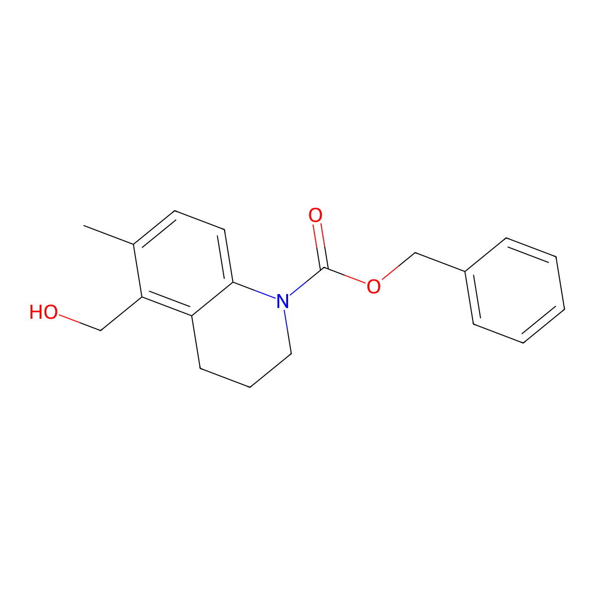 Benzyl 5-(hydroxymethyl)-6-methyl-1,2,3,4-tetrahydroquinoline-1-carboxylate molecular structure, CAS 2680863-39-0
