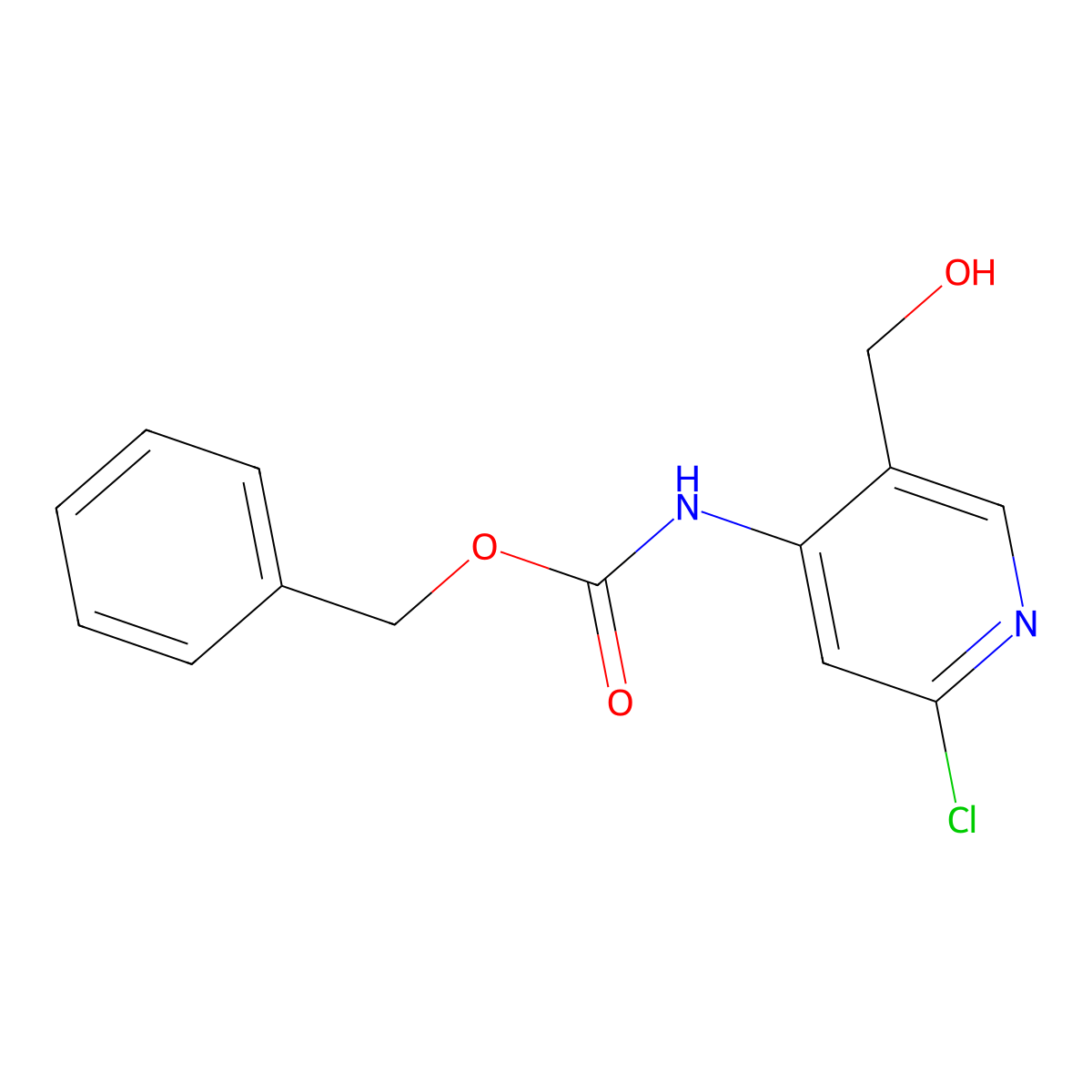 benzyl N-[2-chloro-5-(hydroxymethyl)pyridin-4-yl]carbamate molecular structure, CAS 2680863-42-5