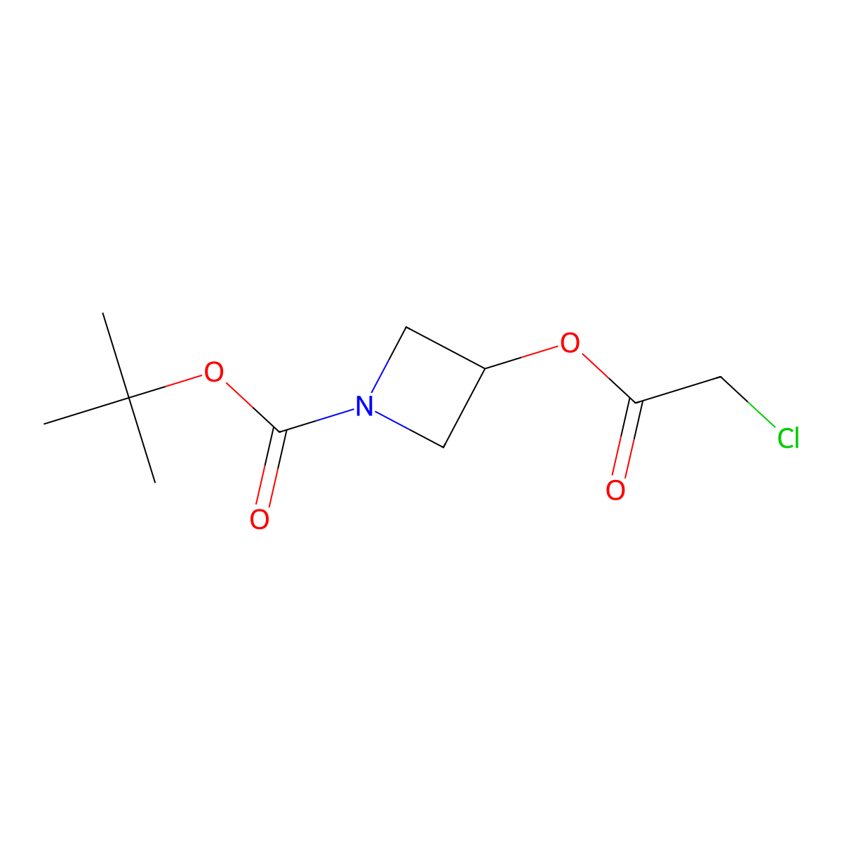 Tert-butyl 3-[(2-chloroacetyl)oxy]azetidine-1-carboxylate molecular structure, CAS 2680863-43-6