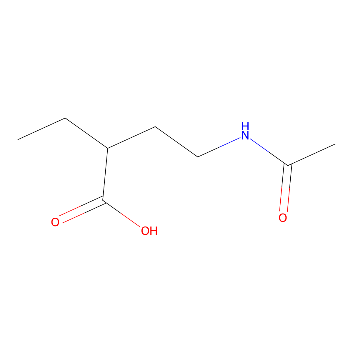 4-Acetamido-2-ethylbutanoic acid molecular structure, CAS 2680863-50-5