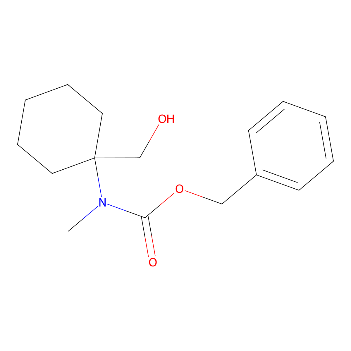 benzyl N-[1-(hydroxymethyl)cyclohexyl]-N-methylcarbamate molecular structure, CAS 2680863-52-7
