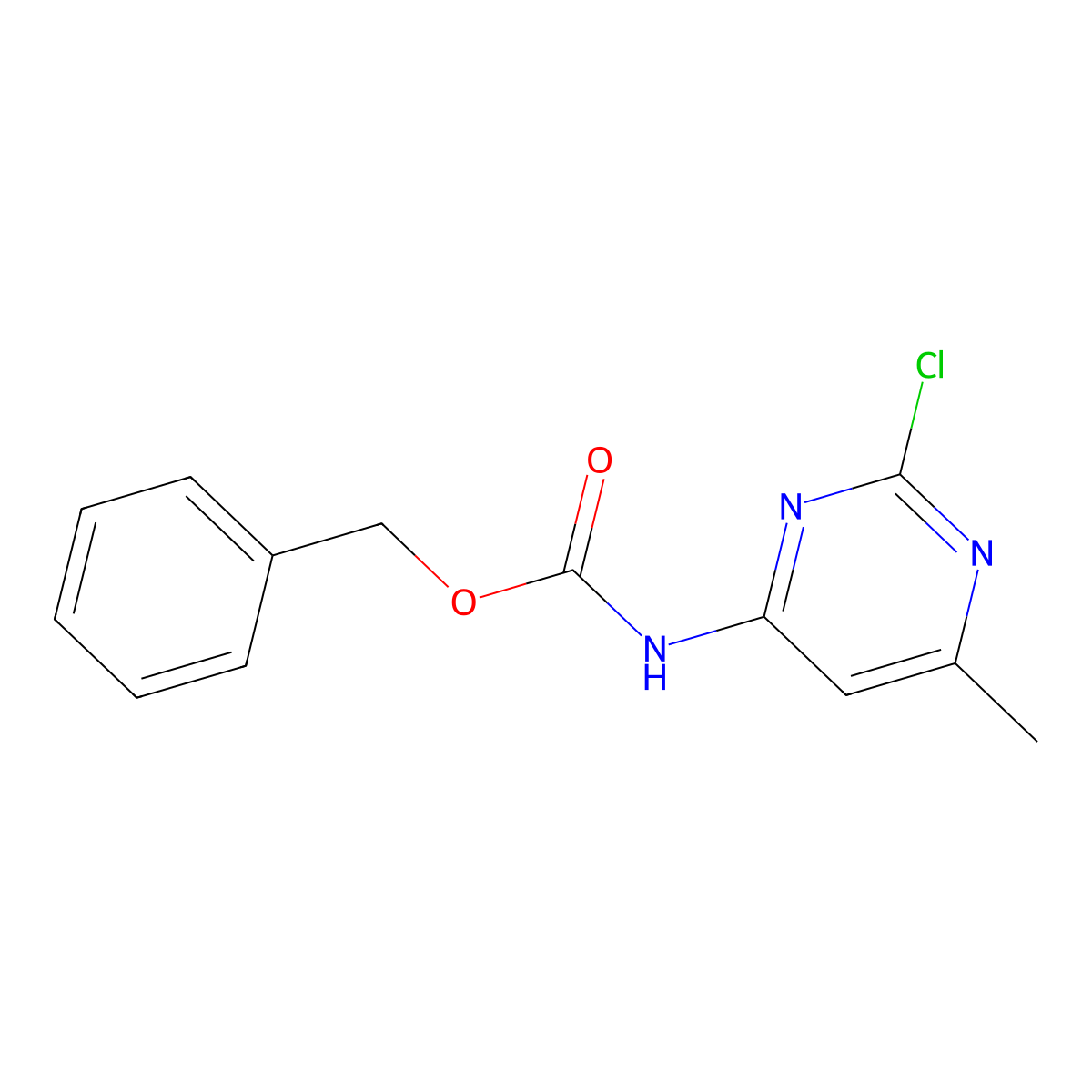 benzyl N-(2-chloro-6-methylpyrimidin-4-yl)carbamate molecular structure, CAS 2680863-57-2