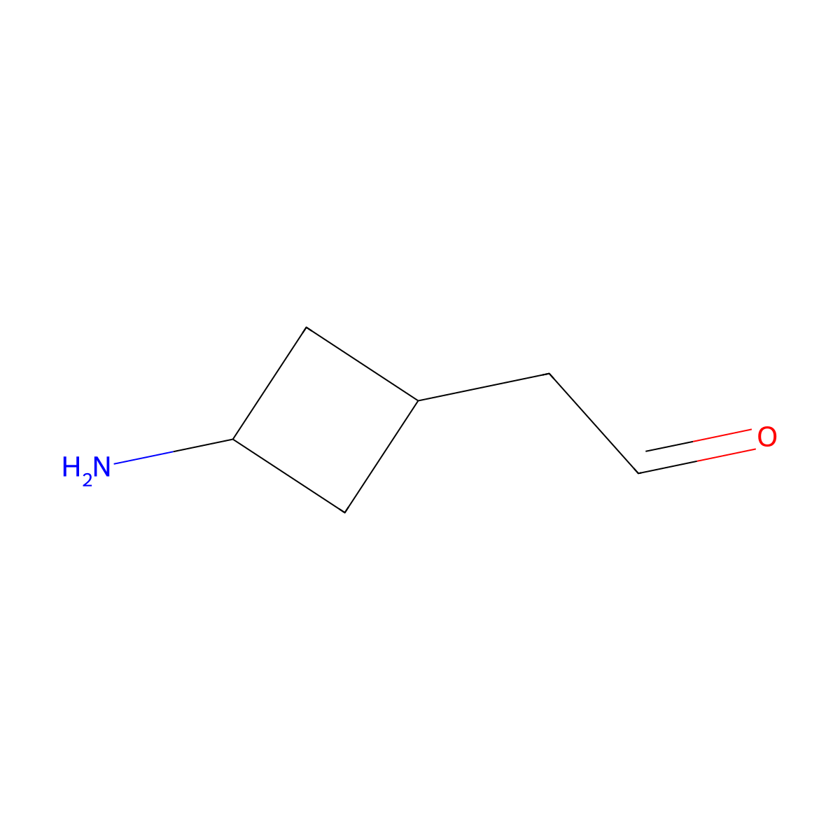 2-(3-Aminocyclobutyl)acetaldehyde molecular structure, CAS 2680863-67-4