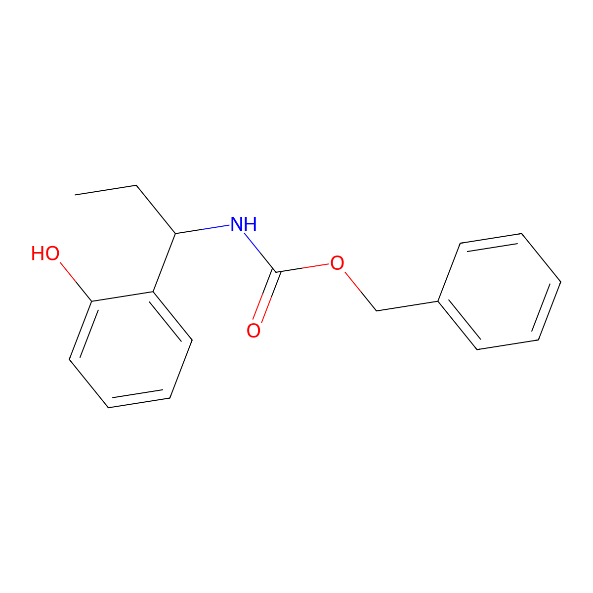 benzyl N-[1-(2-hydroxyphenyl)propyl]carbamate molecular structure, CAS 2680863-77-6