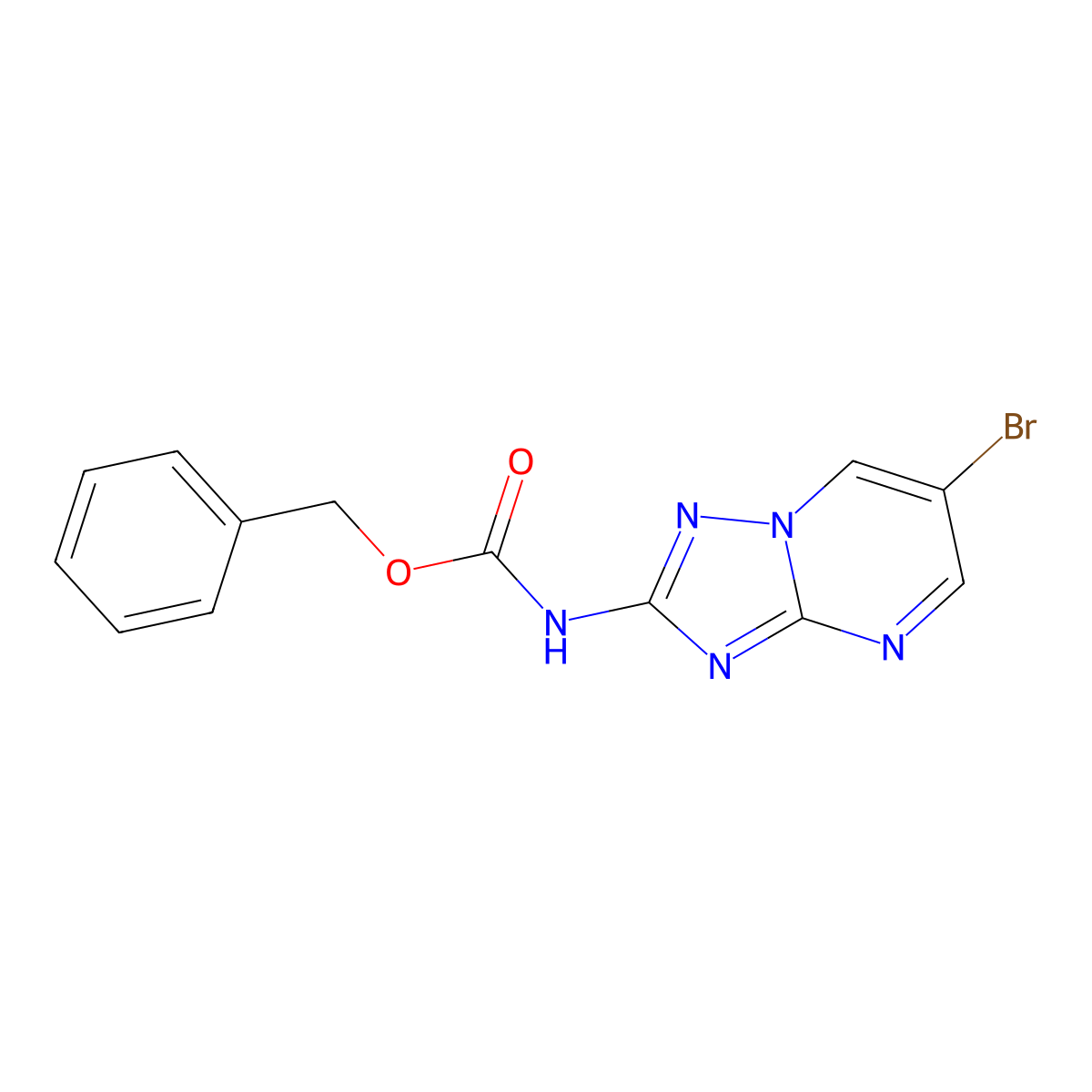 benzyl N-{6-bromo-[1,2,4]triazolo[1,5-a]pyrimidin-2-yl}carbamate molecular structure, CAS 2680863-86-7