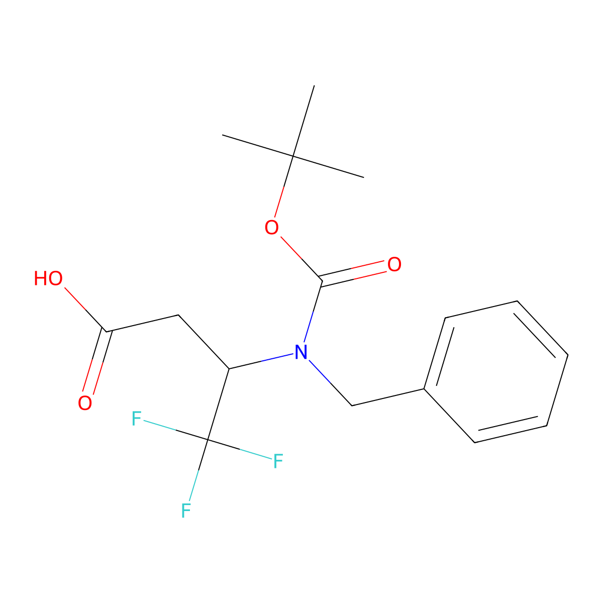 3-{Benzyl[(tert-butoxy)carbonyl]amino}-4,4,4-trifluorobutanoic acid molecular structure, CAS 2680863-89-0