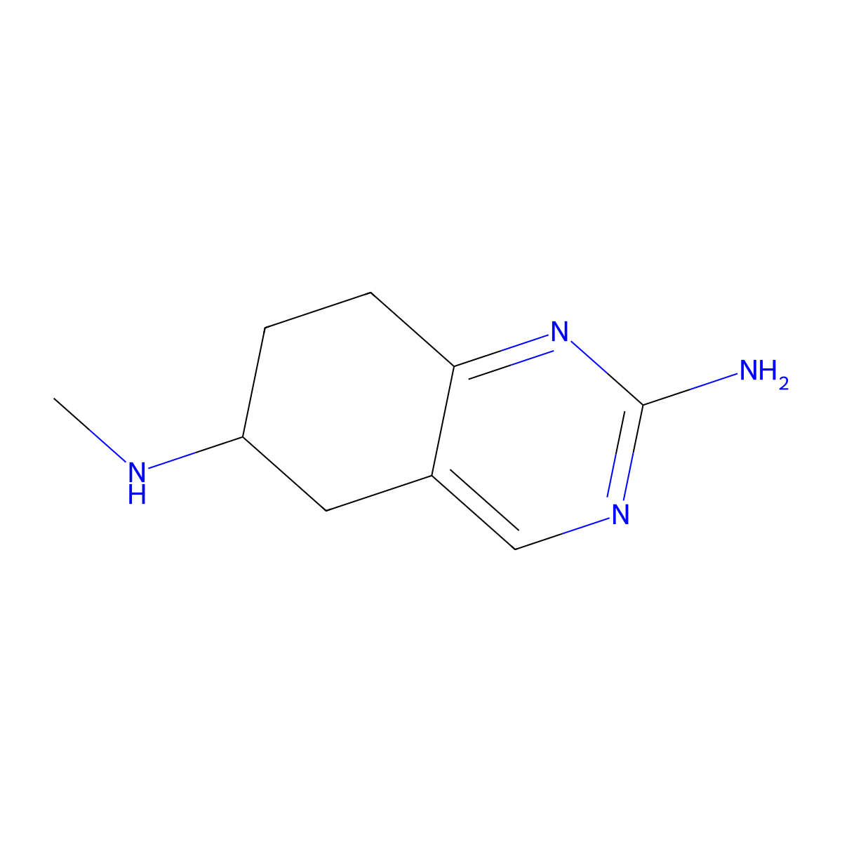 N6-methyl-5,6,7,8-tetrahydroquinazoline-2,6-diamine molecular structure, CAS 2680864-09-7