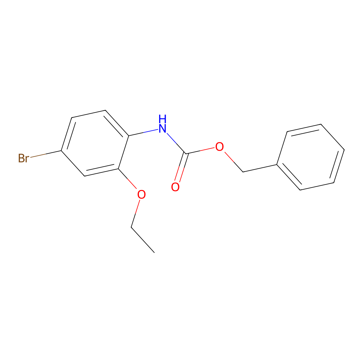 benzyl N-(4-bromo-2-ethoxyphenyl)carbamate molecular structure, CAS 2680864-12-2