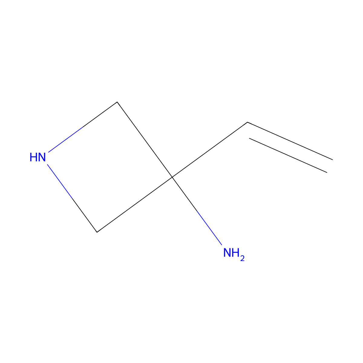 3-Ethenylazetidin-3-amine molecular structure, CAS 2680864-47-3