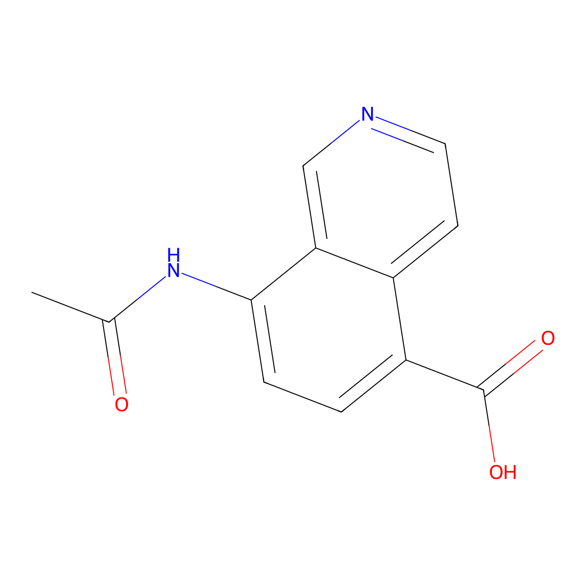 8-Acetamidoisoquinoline-5-carboxylic acid molecular structure, CAS 2680864-55-3