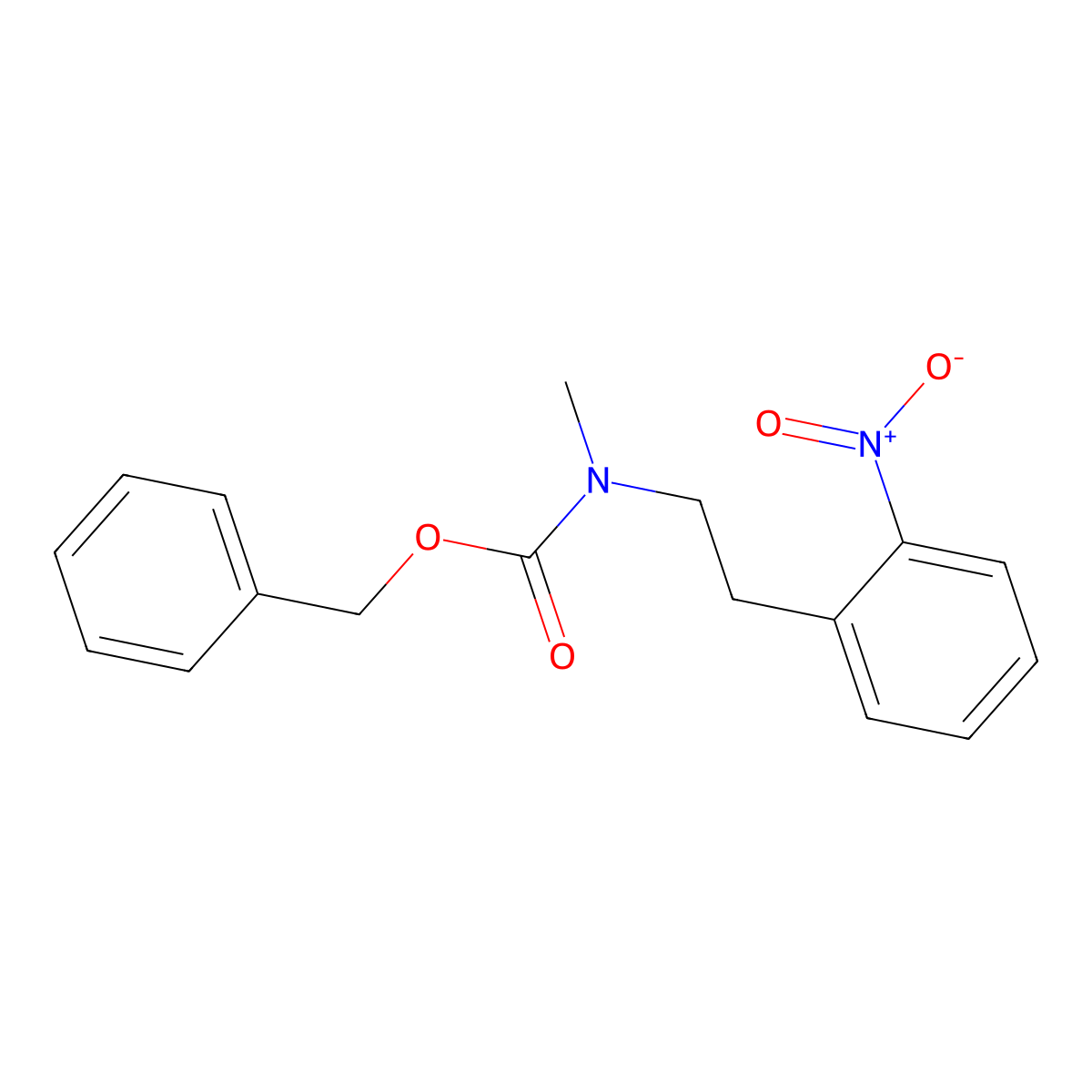 benzyl N-methyl-N-[2-(2-nitrophenyl)ethyl]carbamate molecular structure, CAS 2680864-58-6