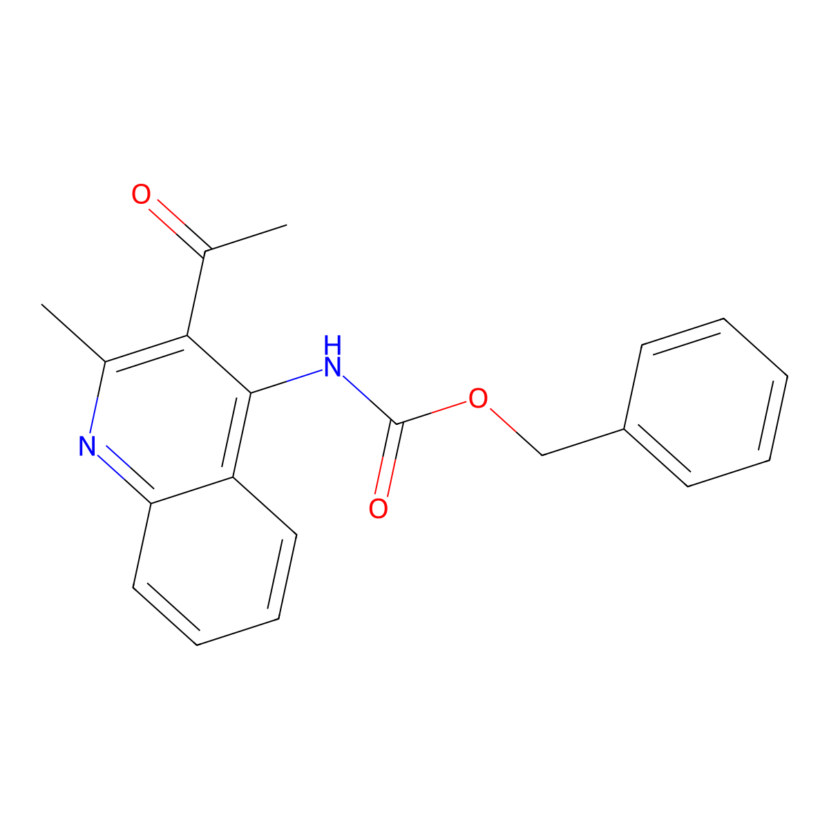 benzyl N-(3-acetyl-2-methylquinolin-4-yl)carbamate molecular structure, CAS 2680864-82-6