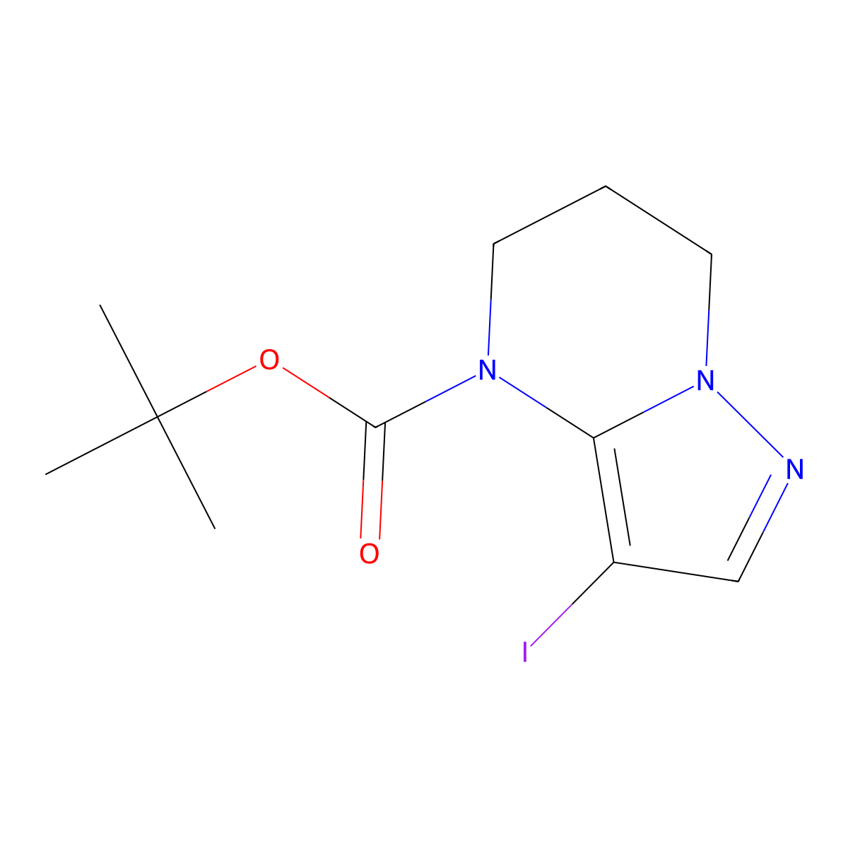tert-Butyl 3-iodo-6,7-dihydropyrazolo[1,5-a]pyrimidine-4(5H)-carboxylate molecular structure, CAS 2680864-84-8