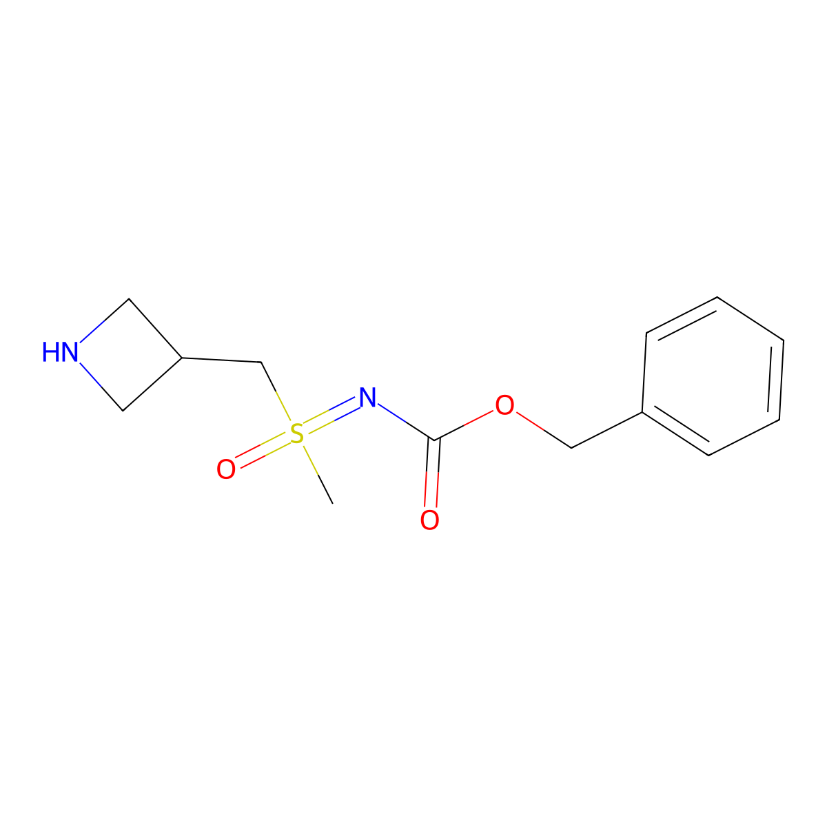 benzyl N-{[(azetidin-3-yl)methyl](methyl)oxo-lambda6-sulfanylidene}carbamate molecular structure, CAS 2680865-08-9