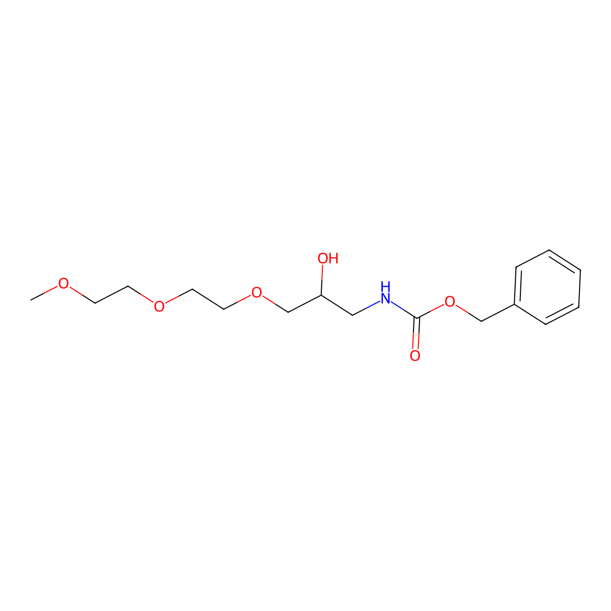 benzyl N-{2-hydroxy-3-[2-(2-methoxyethoxy)ethoxy]propyl}carbamate molecular structure, CAS 2680865-19-2