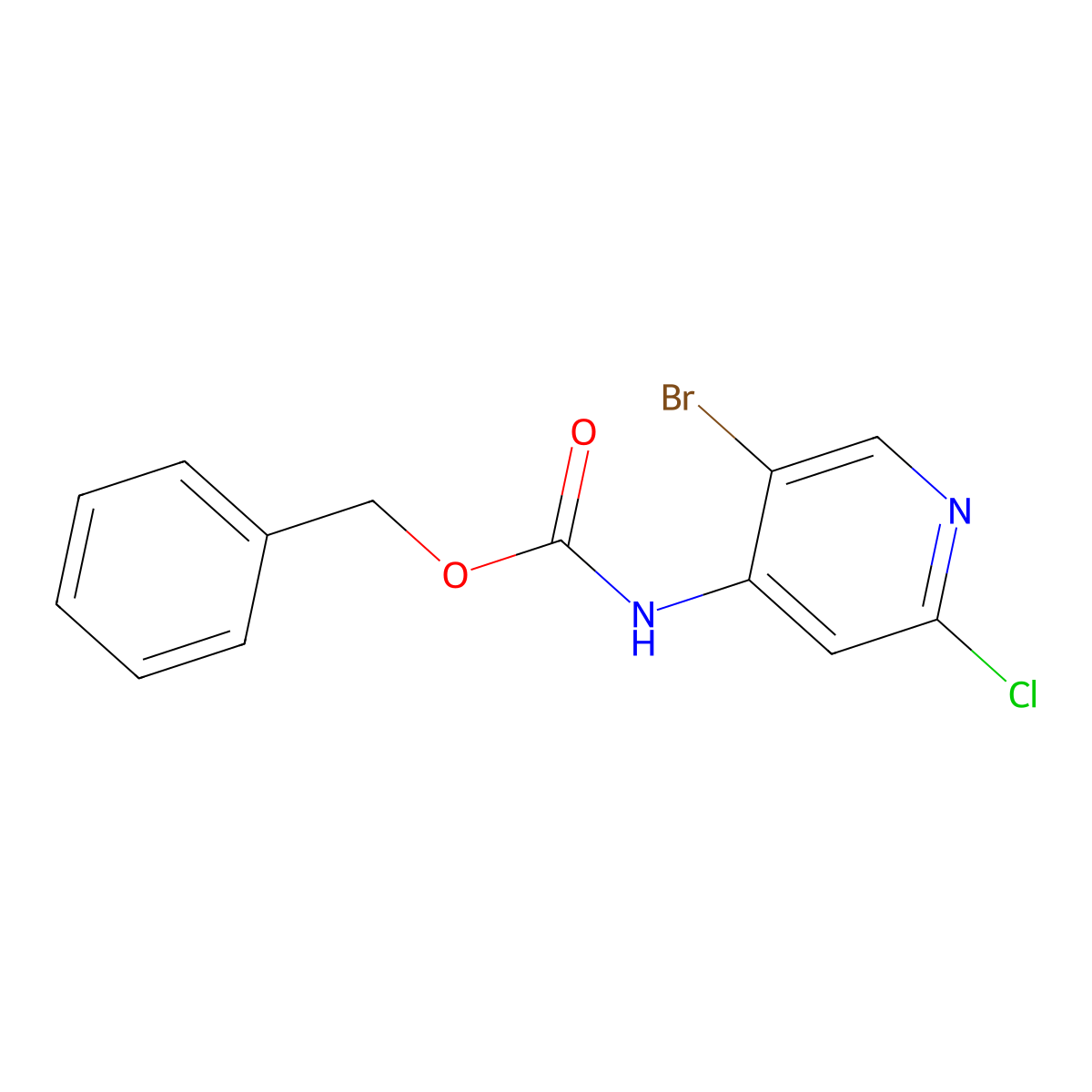 benzyl N-(5-bromo-2-chloropyridin-4-yl)carbamate molecular structure, CAS 2680865-42-1