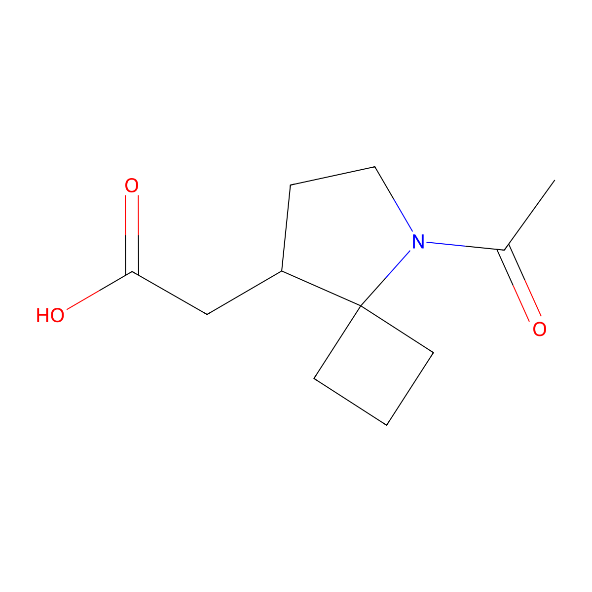 2-{5-Acetyl-5-azaspiro[3.4]octan-8-yl}acetic acid molecular structure, CAS 2680865-44-3