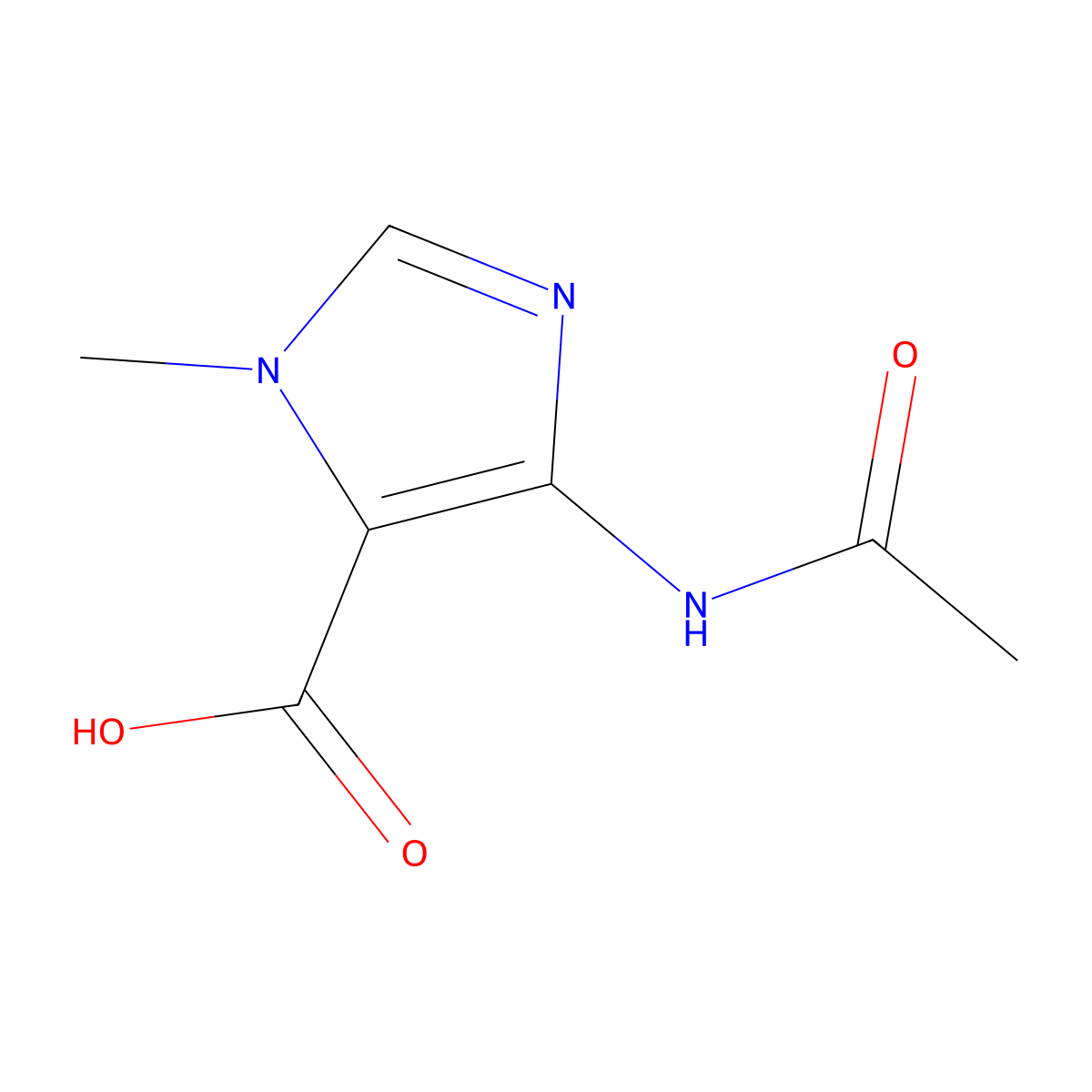 4-acetamido-1-methyl-1H-imidazole-5-carboxylic acid molecular structure, CAS 2680865-60-3