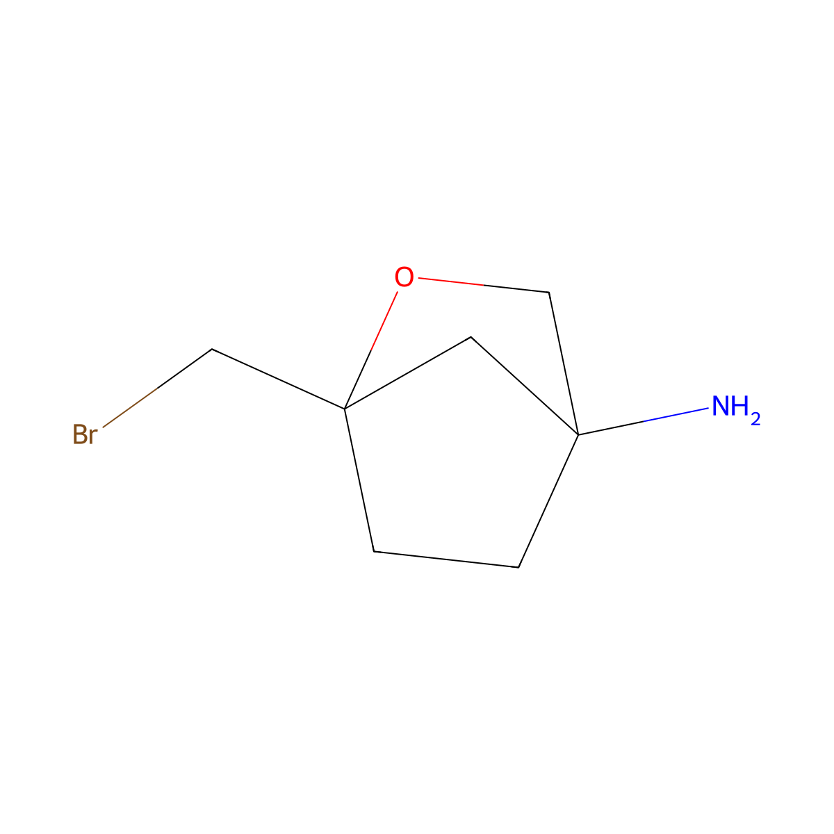 1-(Bromomethyl)-2-oxabicyclo[2.2.1]heptan-4-amine molecular structure, CAS 2680865-64-7