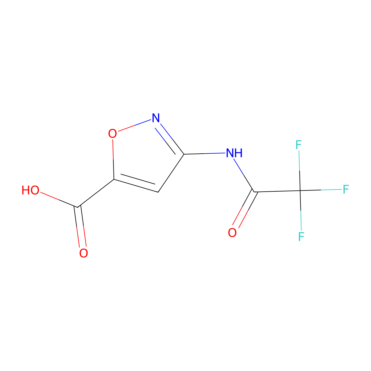 3-(2,2,2-Trifluoroacetamido)-1,2-oxazole-5-carboxylic acid molecular structure, CAS 2680865-79-4