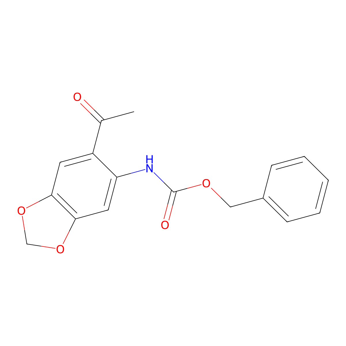 benzyl N-(6-acetyl-1,3-dioxaindan-5-yl)carbamate molecular structure, CAS 2680865-85-2