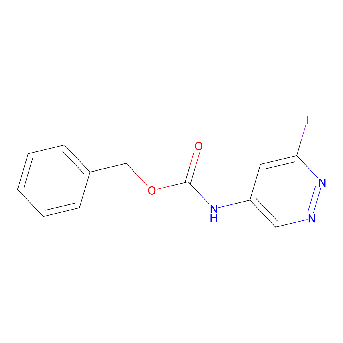 benzyl N-(6-iodopyridazin-4-yl)carbamate molecular structure, CAS 2680866-08-2