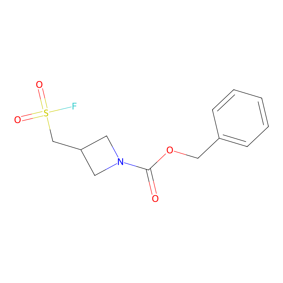 Benzyl 3-[(fluorosulfonyl)methyl]azetidine-1-carboxylate molecular structure, CAS 2680866-19-5
