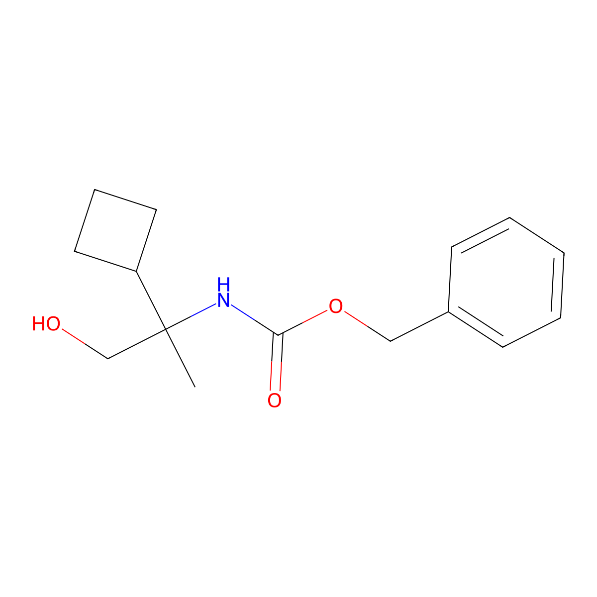 benzyl N-(2-cyclobutyl-1-hydroxypropan-2-yl)carbamate molecular structure, CAS 2680866-21-9