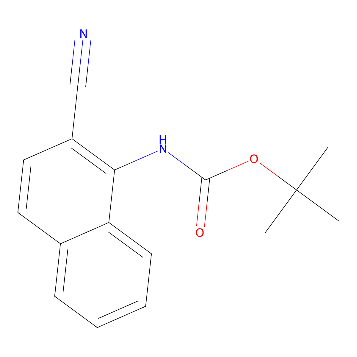 tert-butyl N-(2-cyanonaphthalen-1-yl)carbamate molecular structure, CAS 2680866-31-1