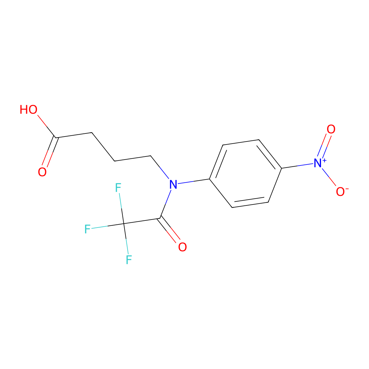 4-[2,2,2-trifluoro-N-(4-nitrophenyl)acetamido]butanoic acid molecular structure, CAS 2680866-47-9