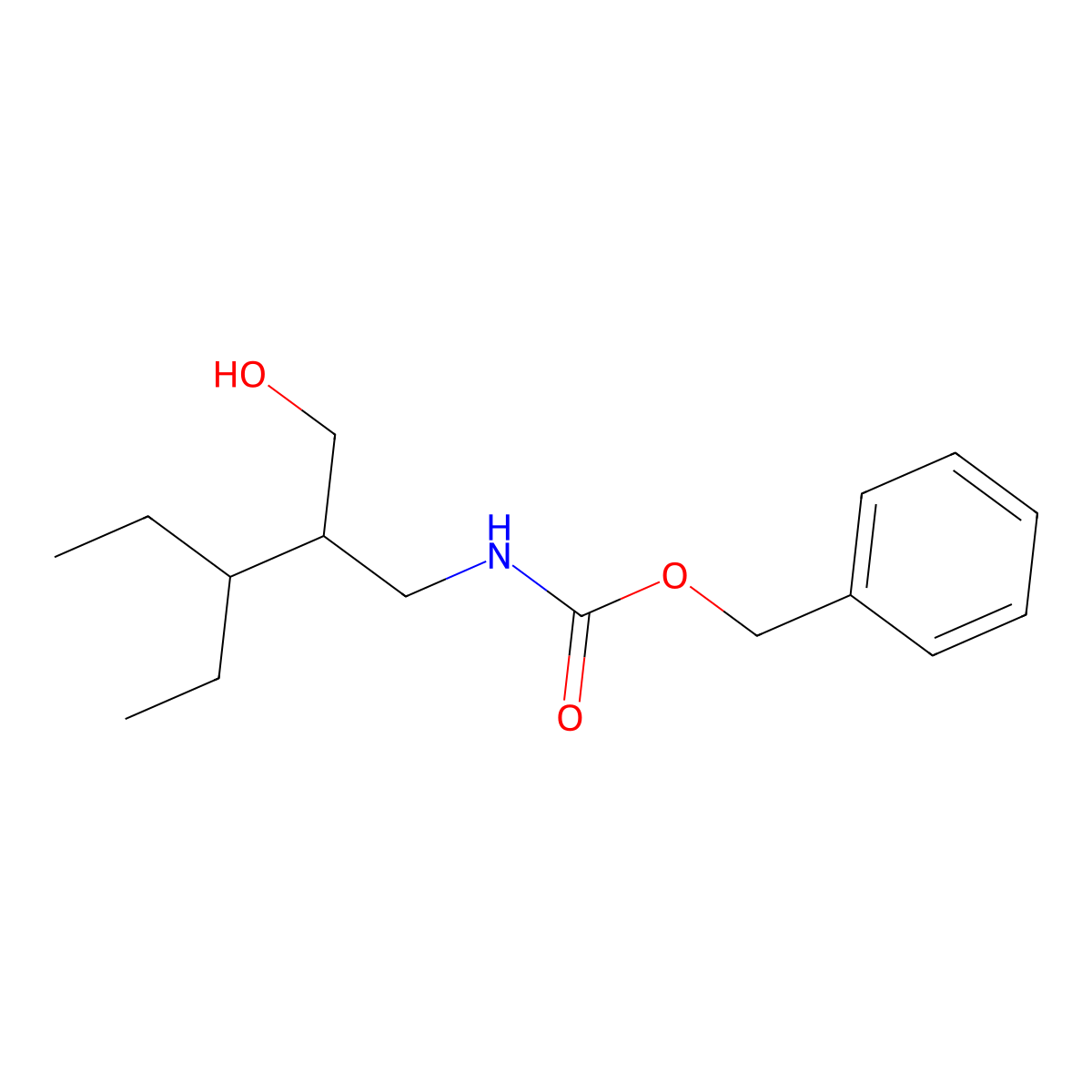 benzyl N-[3-hydroxy-2-(pentan-3-yl)propyl]carbamate molecular structure, CAS 2680866-62-8