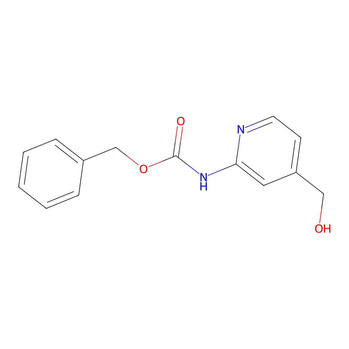 benzyl N-[4-(hydroxymethyl)pyridin-2-yl]carbamate molecular structure, CAS 2680867-17-6