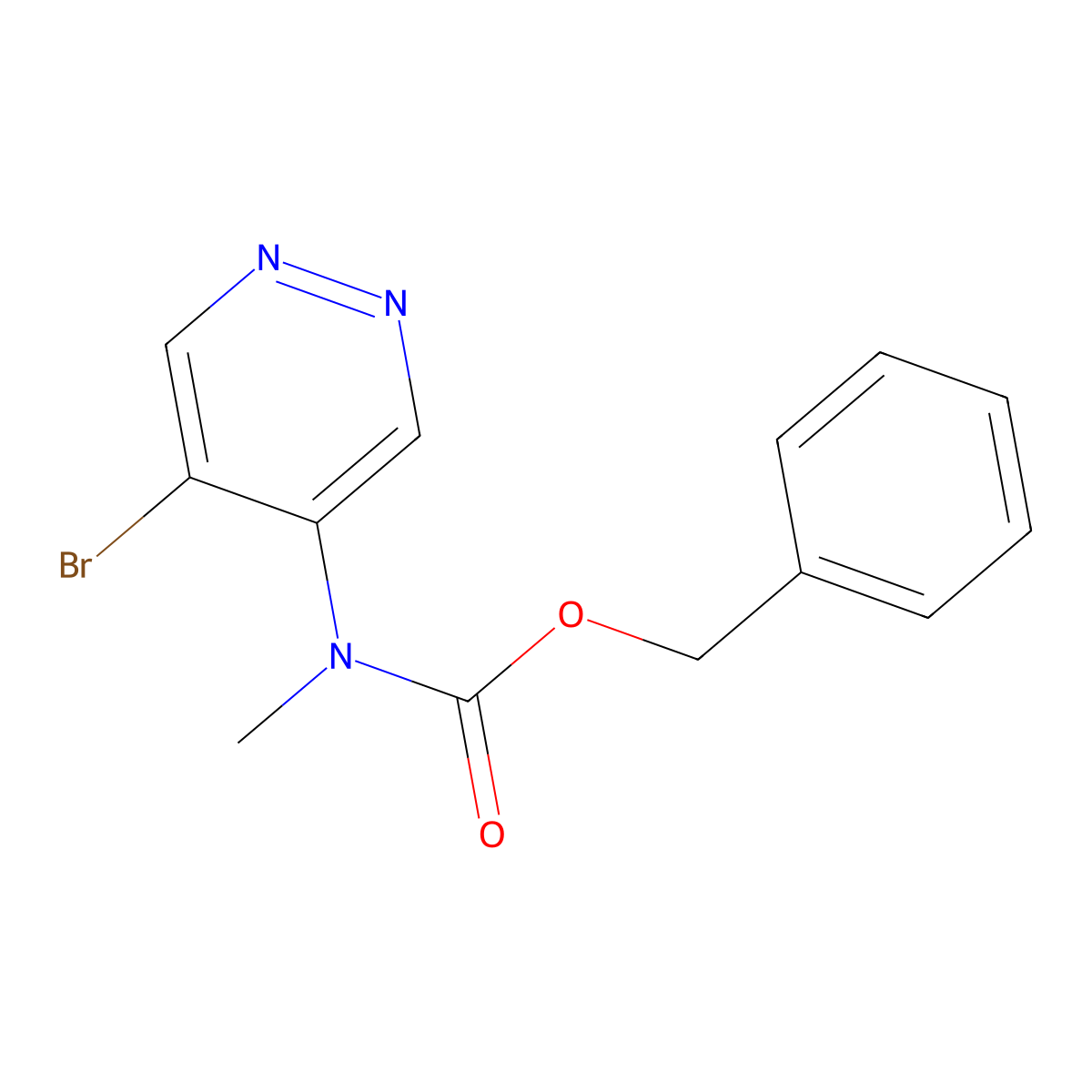 benzyl N-(5-bromopyridazin-4-yl)-N-methylcarbamate molecular structure, CAS 2680867-22-3