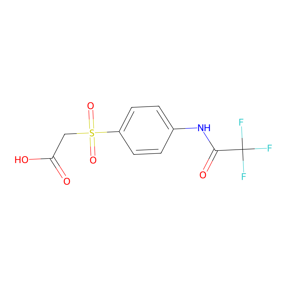 2-[4-(2,2,2-Trifluoroacetamido)benzenesulfonyl]acetic acid molecular structure, CAS 2680867-23-4