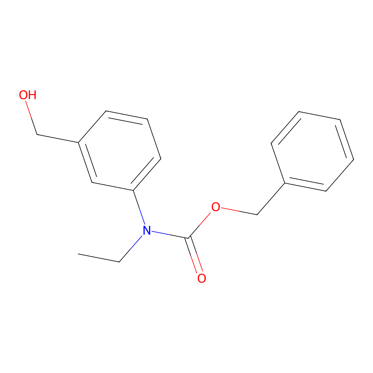 benzyl N-ethyl-N-[3-(hydroxymethyl)phenyl]carbamate molecular structure, CAS 2680867-47-2