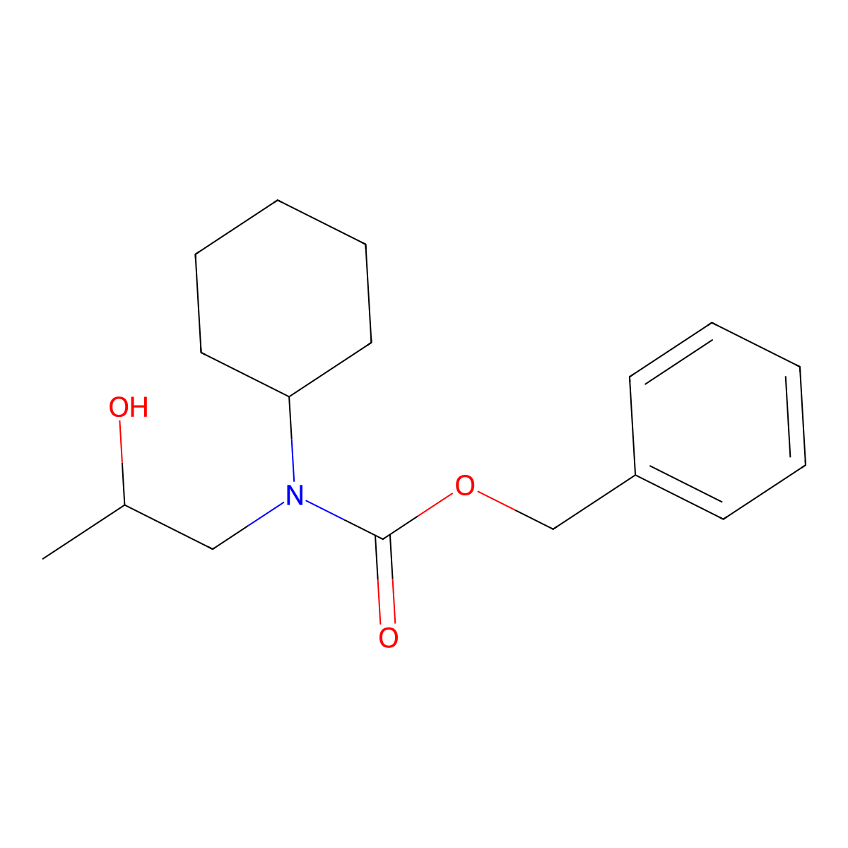 benzyl N-cyclohexyl-N-(2-hydroxypropyl)carbamate molecular structure, CAS 2680867-48-3