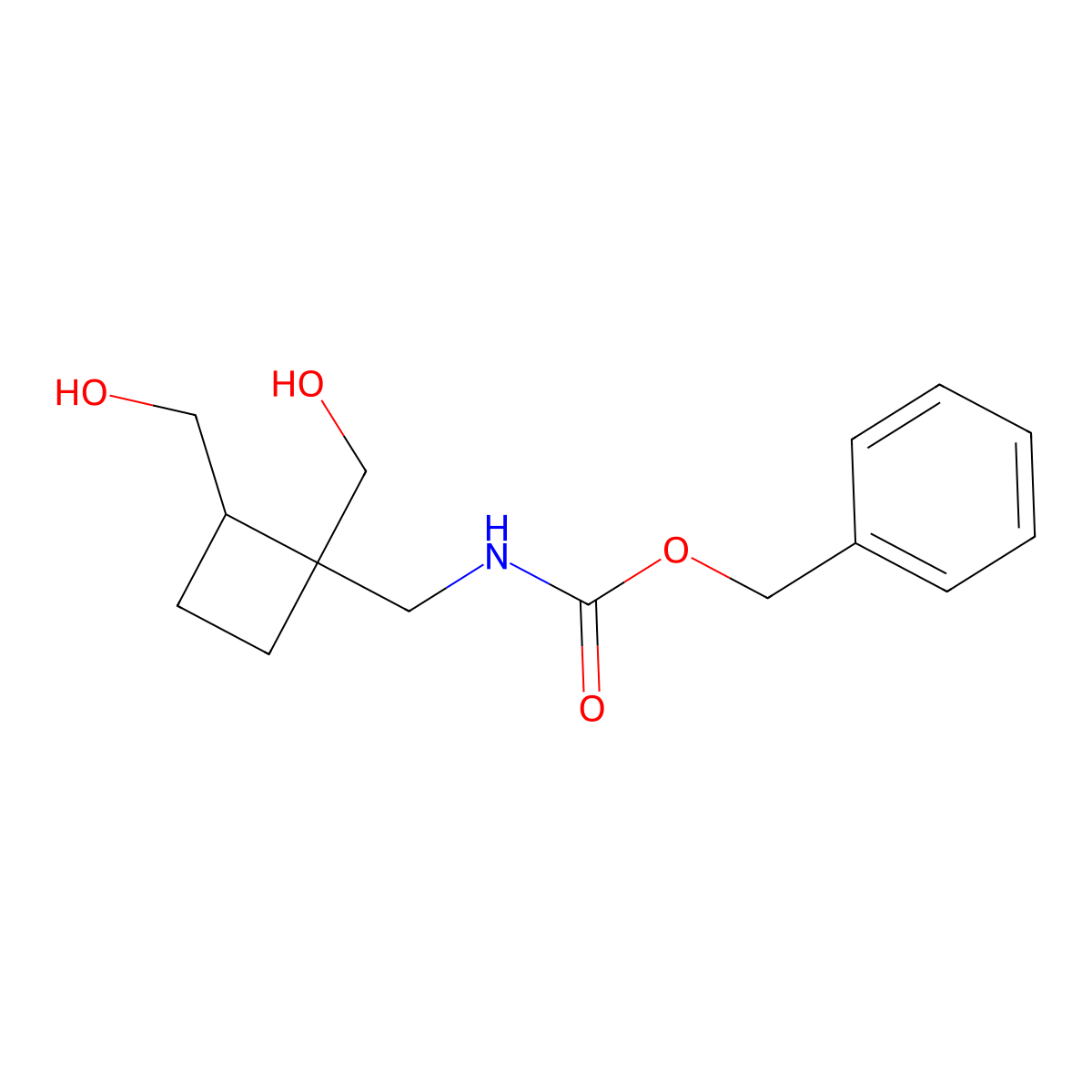benzyl N-{[1,2-bis(hydroxymethyl)cyclobutyl]methyl}carbamate molecular structure, CAS 2680867-70-1