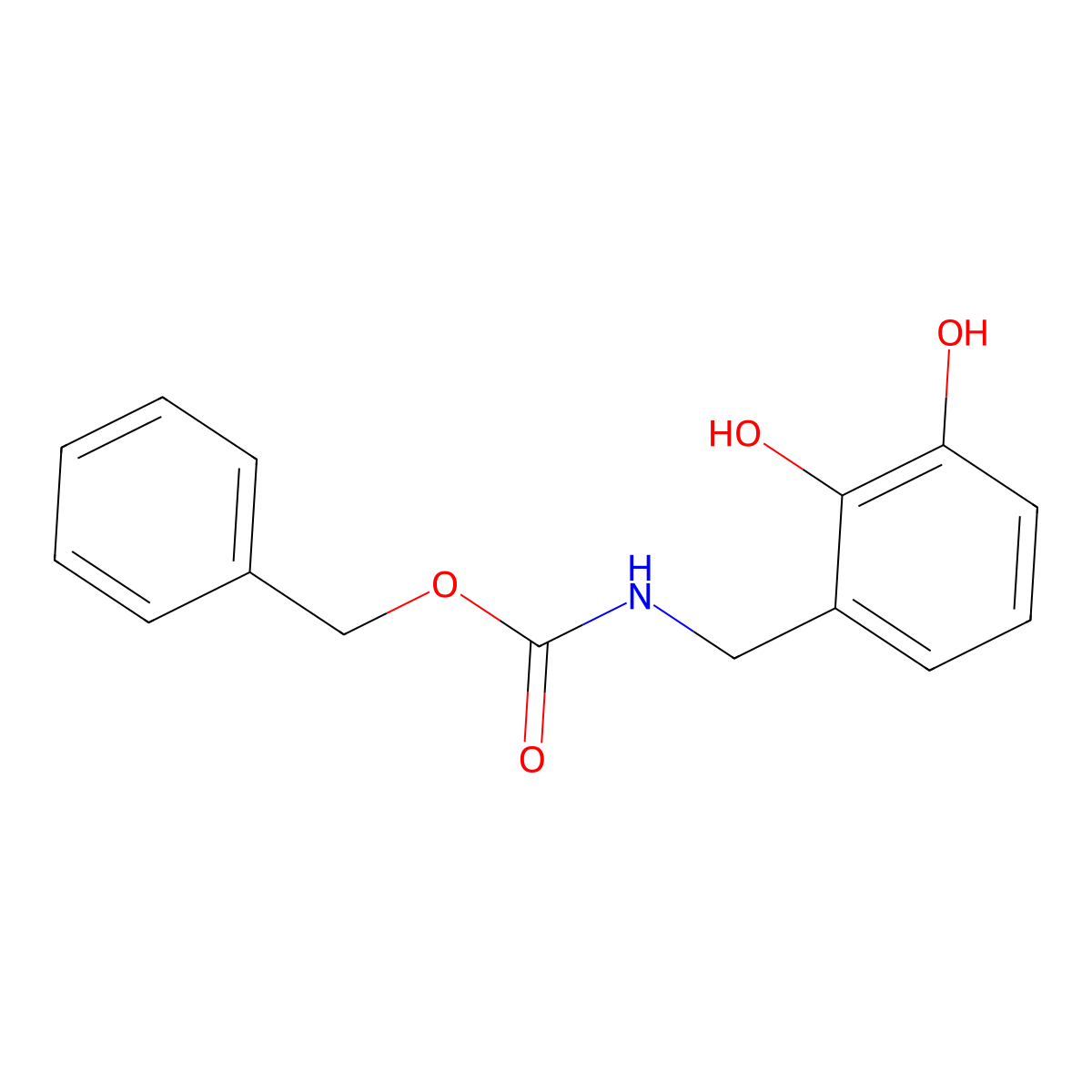 benzyl N-[(2,3-dihydroxyphenyl)methyl]carbamate molecular structure, CAS 2680867-84-7