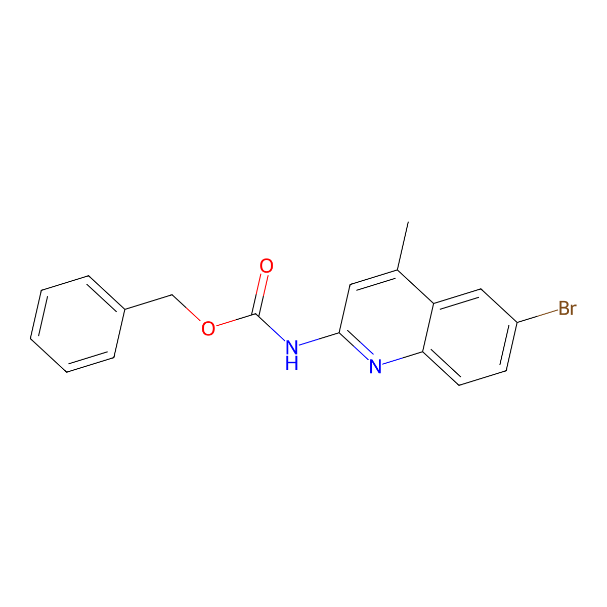 benzyl N-(6-bromo-4-methylquinolin-2-yl)carbamate molecular structure, CAS 2680867-89-2