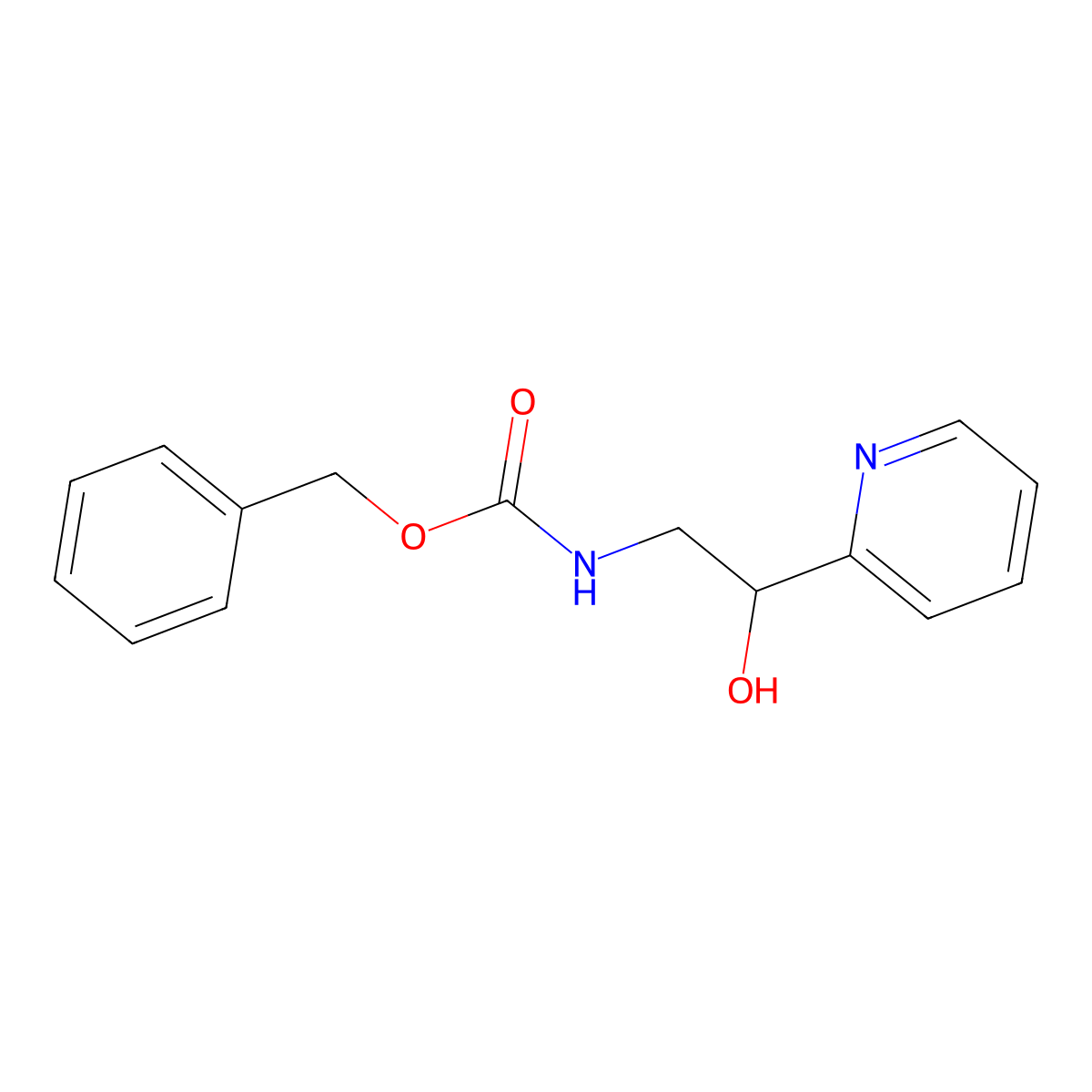 benzyl N-[2-hydroxy-2-(pyridin-2-yl)ethyl]carbamate molecular structure, CAS 2680867-91-6