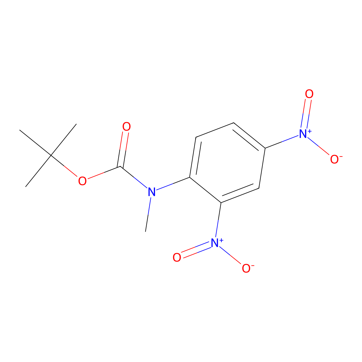 tert-butyl N-(2,4-dinitrophenyl)-N-methylcarbamate molecular structure, CAS 2680867-94-9