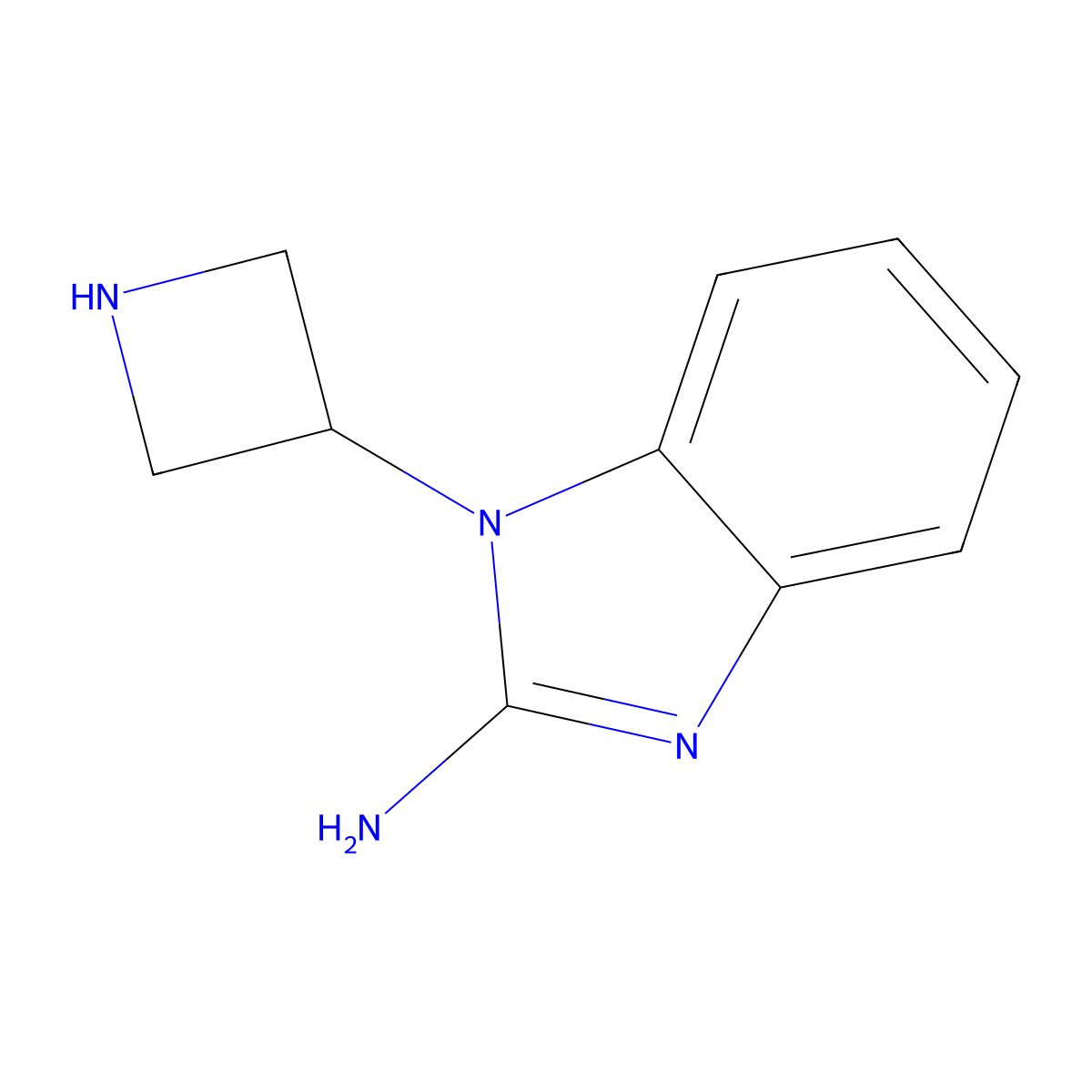 1-(azetidin-3-yl)-1H-1,3-benzodiazol-2-amine molecular structure, CAS 2680868-02-2