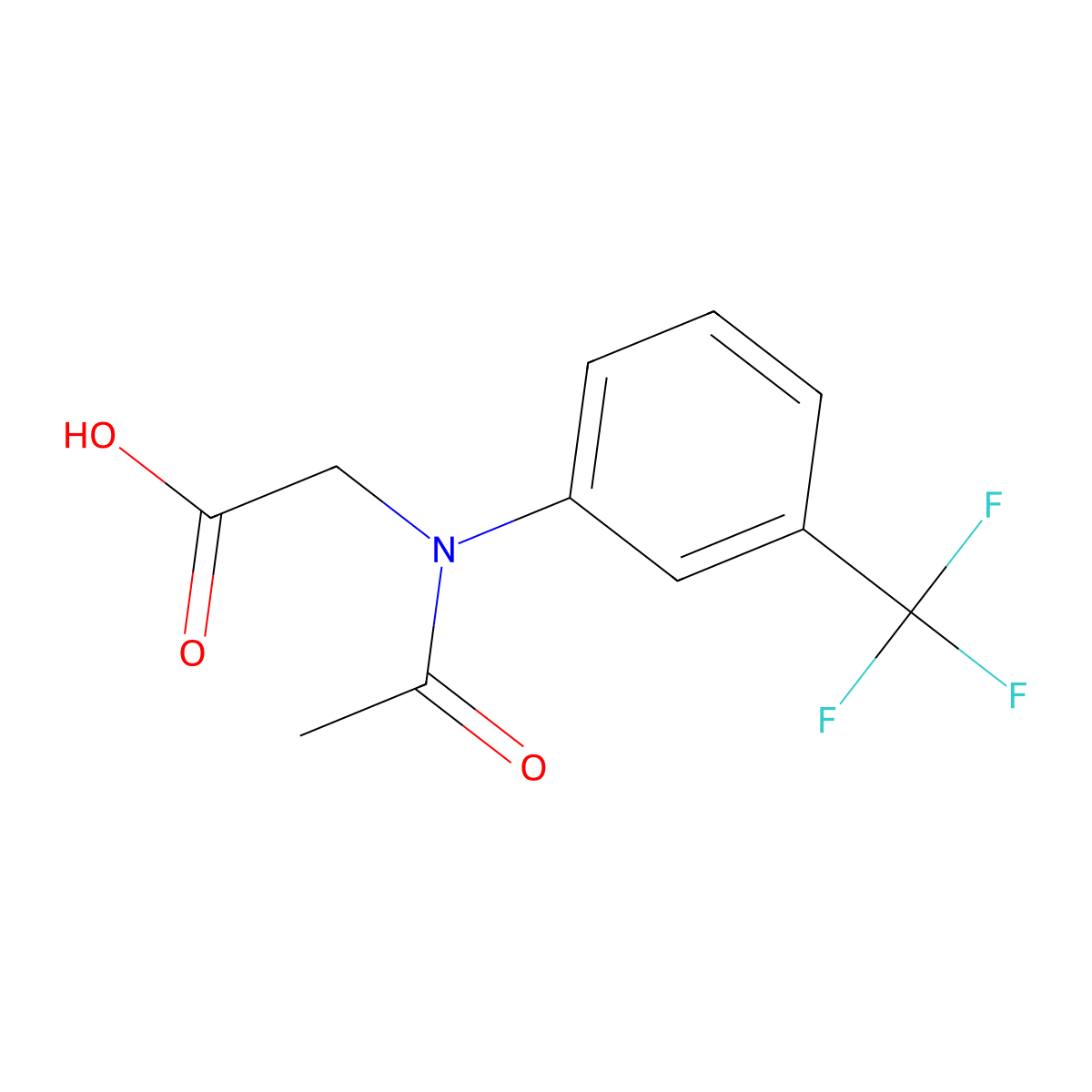 2-{N-[3-(trifluoromethyl)phenyl]acetamido}acetic acid molecular structure, CAS 2680868-23-7