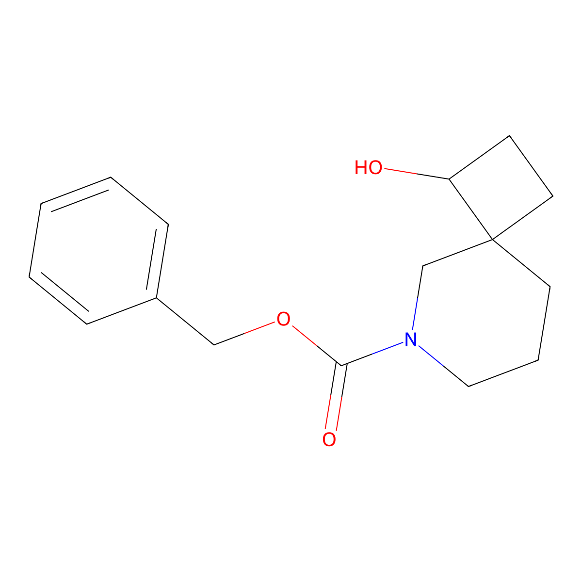 Benzyl 1-hydroxy-6-azaspiro[3.5]nonane-6-carboxylate molecular structure, CAS 2680868-37-3